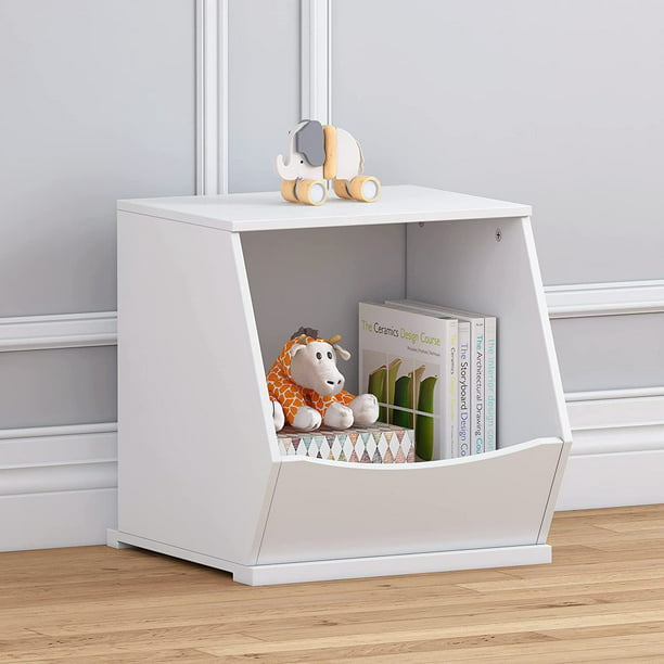 UTEX Toy Storage Organizer 40”Kids Toy Storage Cubby with Bins,Toy Boxes and Storage for Playroom,Bedroom,Nursery School,White 
